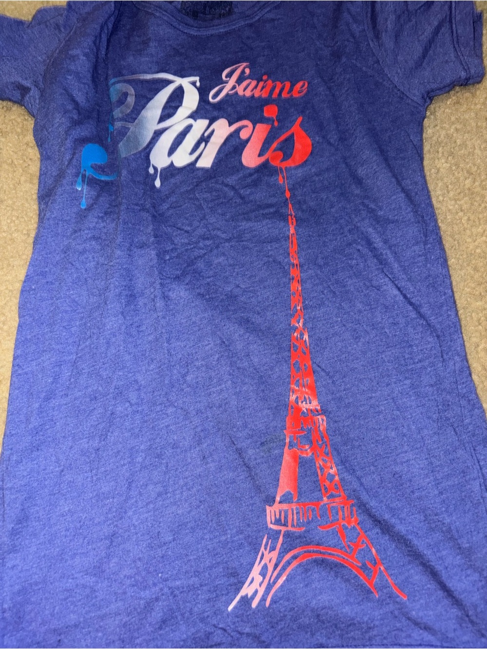 Vintage Y2K Urban Classic Outfitters Graphic Tee Paris Baby Tee J’aime Love